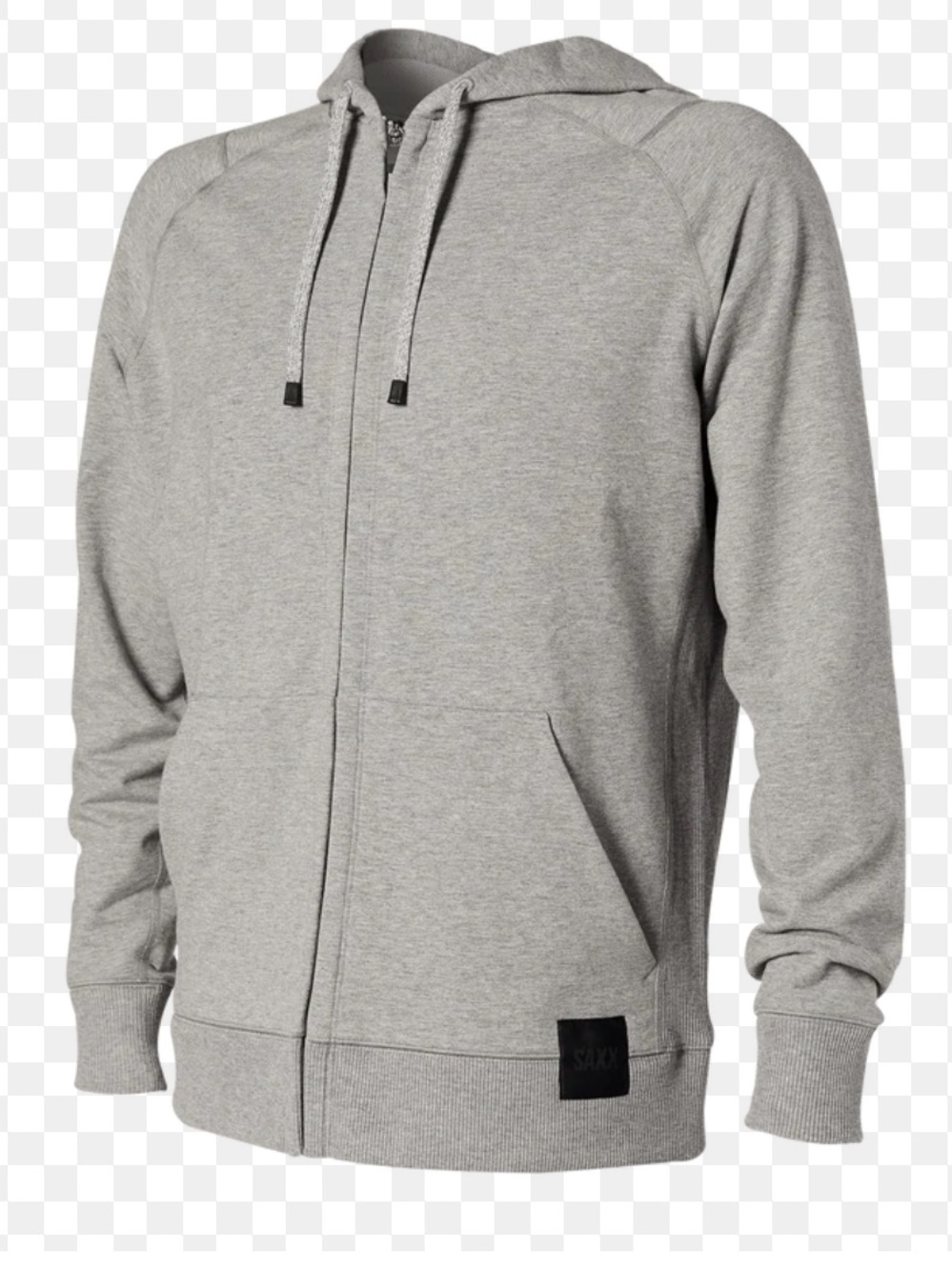 SAXX ‘Down Timw’ Men's Grey Full-Zip Hoodie Sweater size M